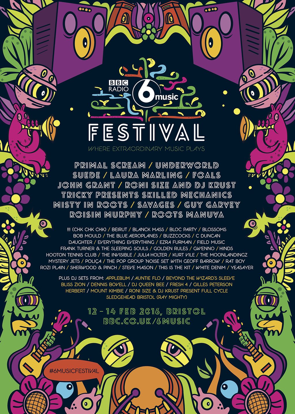 Cartel completo del BBC Radio 6 Music Festival 2016