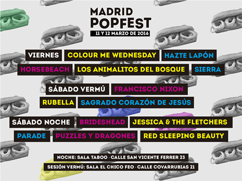 Cartel completo del Madrid Popfest 2016