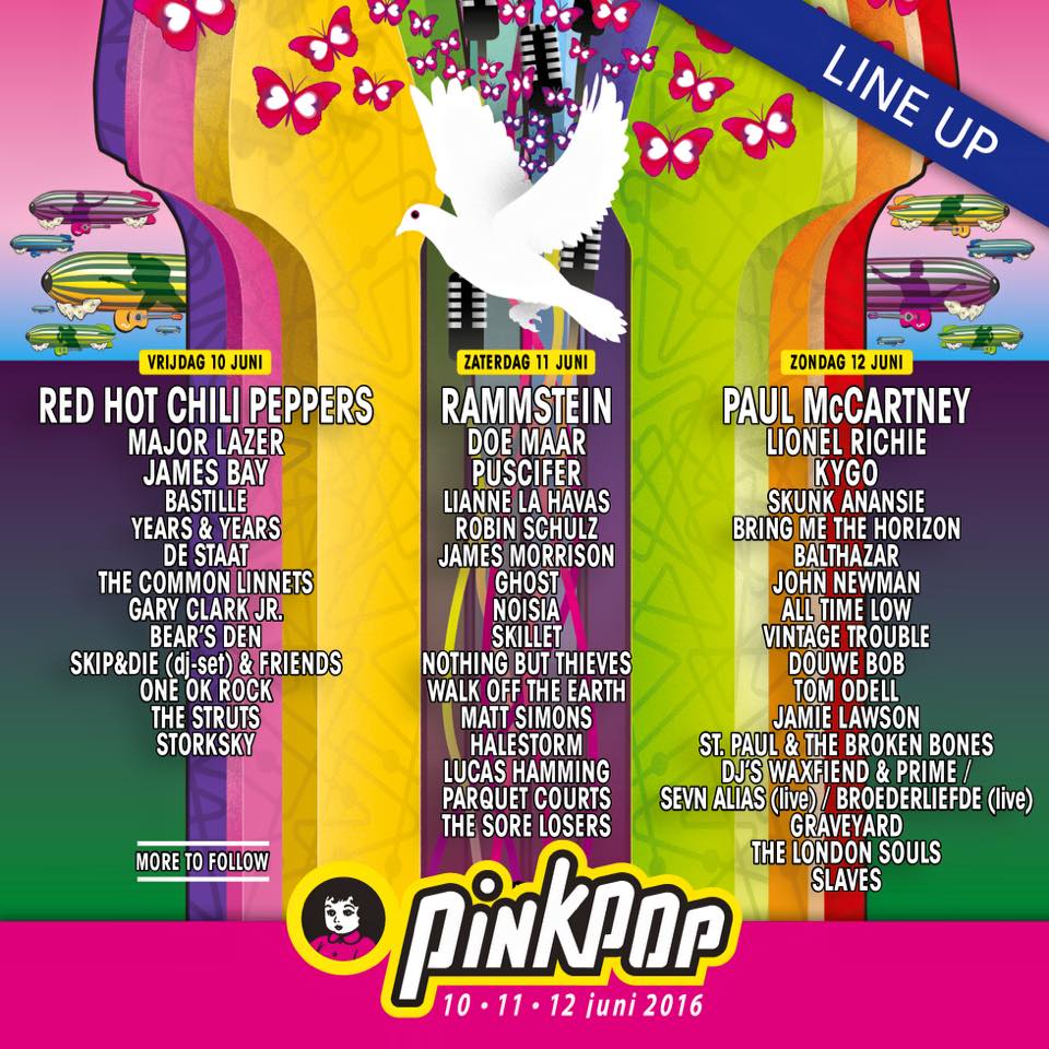 Cartel hasta el momento del Pinkpop 2016