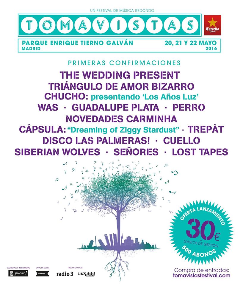 Primeros nombres del Festival Tomavistas 2016