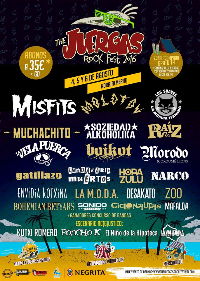 Cartel completo del Juergas Rock Fest 2016