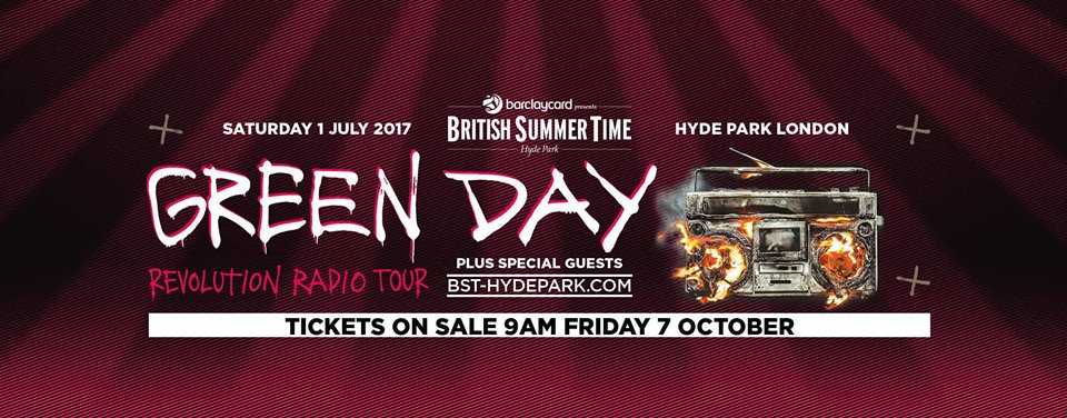 Green Day, al British Summer Time 2017